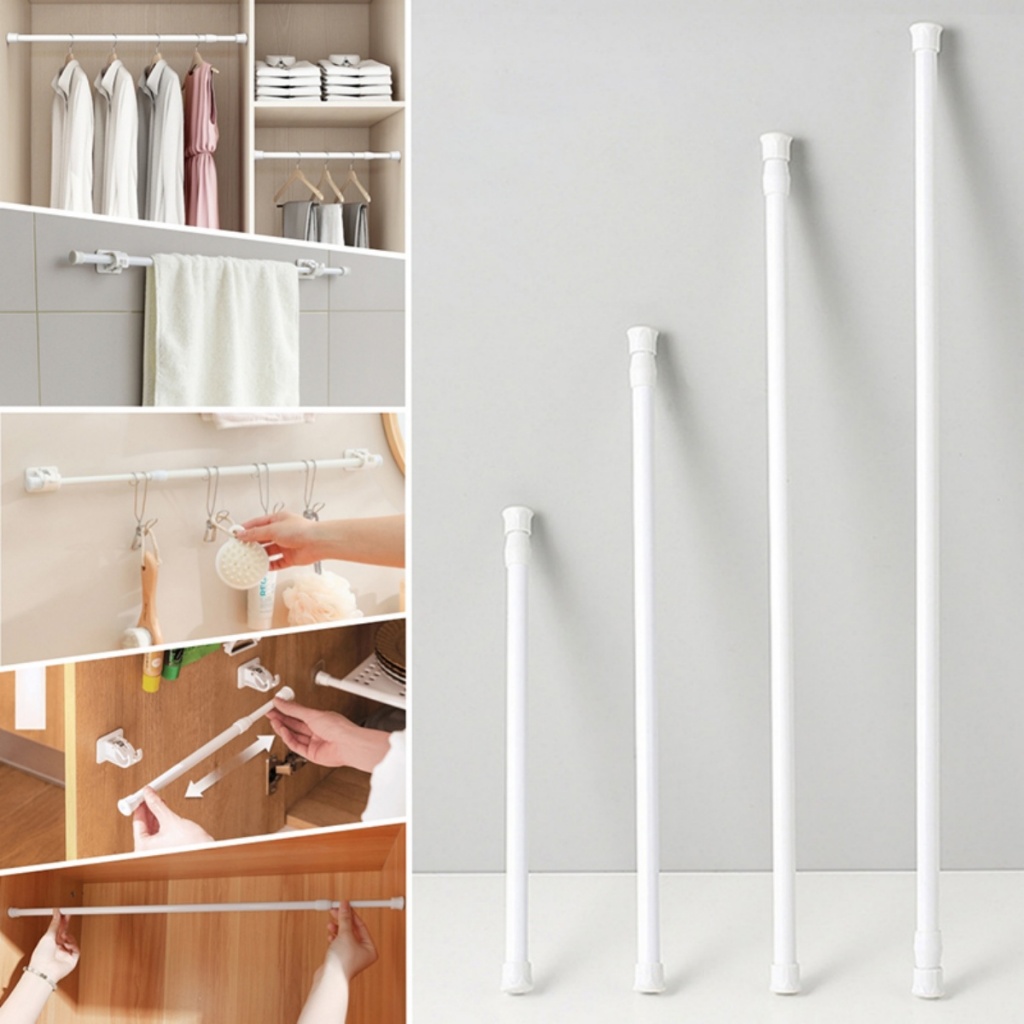Thanh Treo Rèm Cửa / nhà tắm / Bếp INOX đa năng - Không Cần Khoan Tường ( Nhiều Kích Thước )
