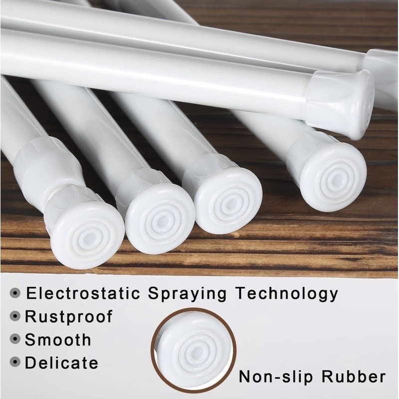 Thanh Treo Rèm Cửa / nhà tắm / Bếp INOX đa năng - Không Cần Khoan Tường ( Nhiều Kích Thước )