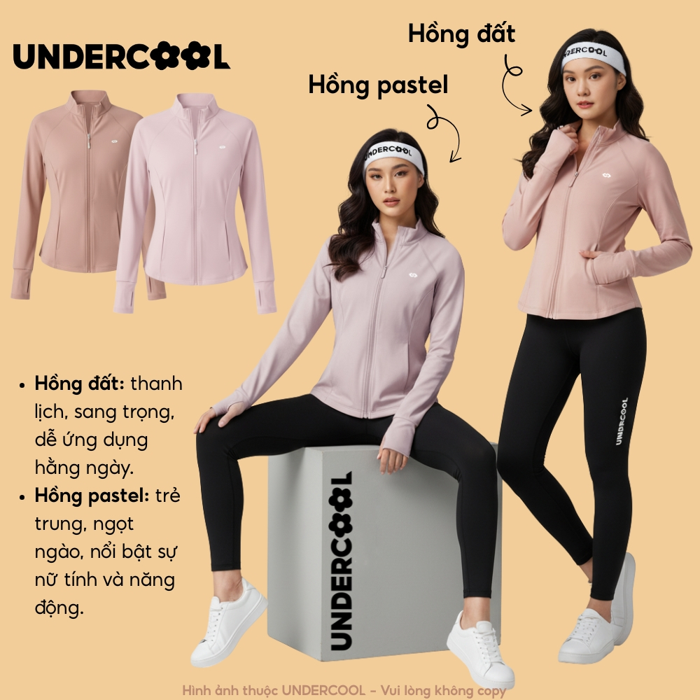 Áo Khoác Nữ Chống Nắng Đa Năng - Đi Nắng, Cản Gió Chất Vải Su Mỏng Nhẹ UNDERCOOL Thể thao, Co giãn tốt ACN12