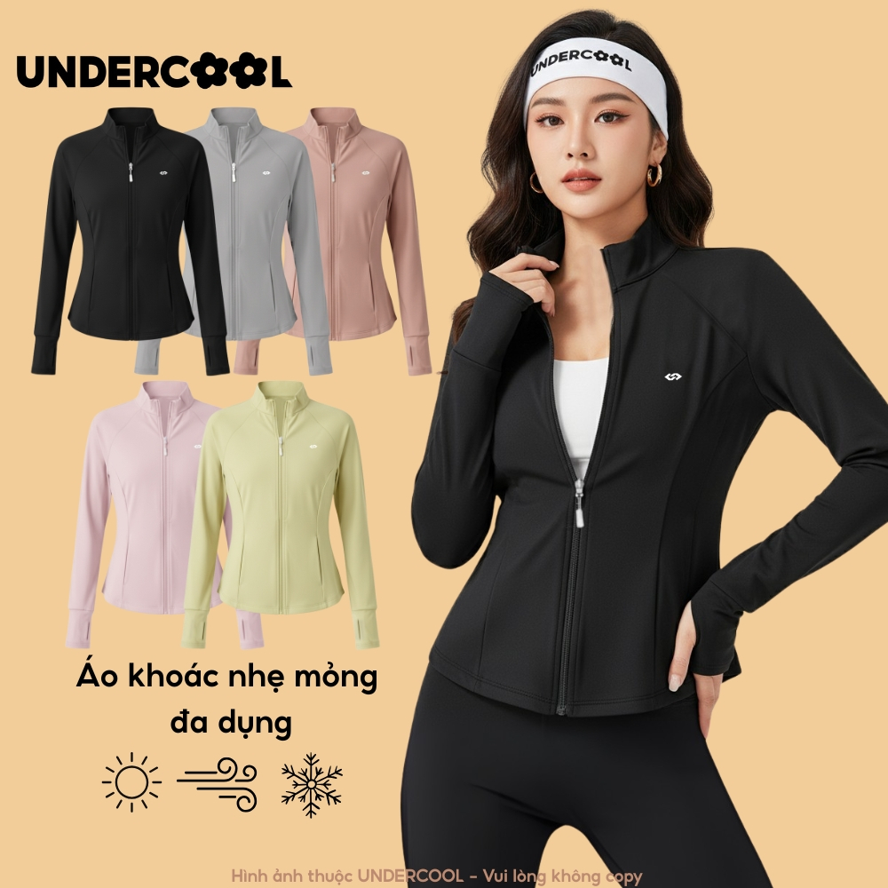 Áo Khoác Nữ Chống Nắng Đa Năng - Đi Nắng, Cản Gió Chất Vải Su Mỏng Nhẹ UNDERCOOL Thể thao, Co giãn tốt ACN12