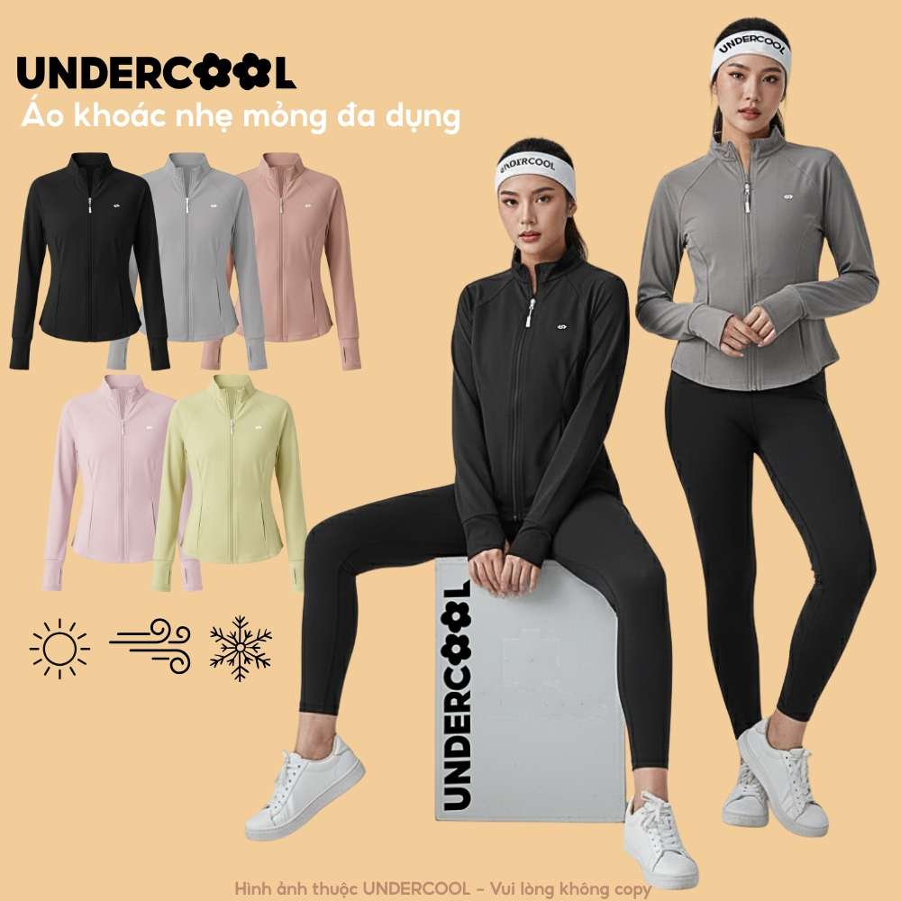 Áo Khoác Nữ Chống Nắng Đa Năng - Đi Nắng, Cản Gió Chất Vải Su Mỏng Nhẹ UNDERCOOL Thể thao, Co giãn tốt ACN12