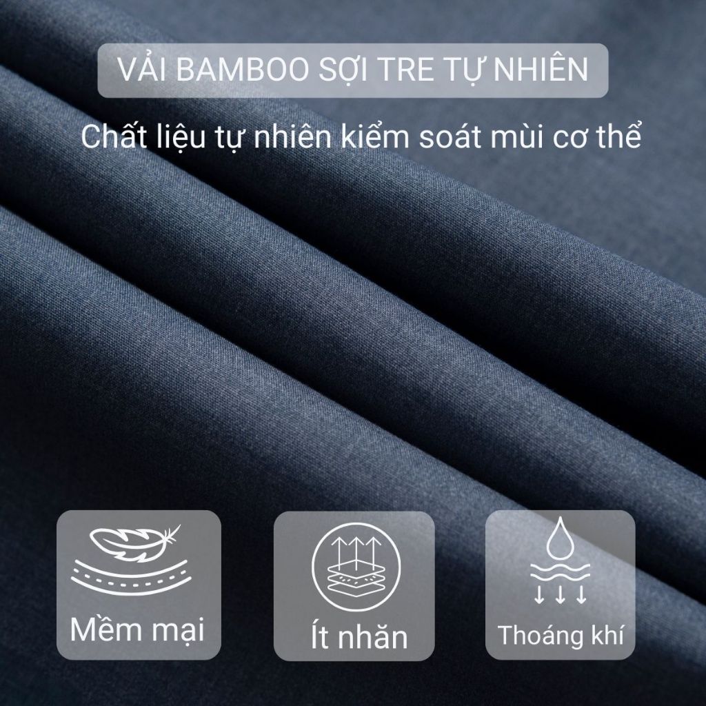 Áo sơ mi nam ngắn tay trơn URBAN vải Bamboo mềm mại hạn chế nhăn phom vừa thấm hút mồ hôi tốt No.1025 | BigBuy360 - bigbuy360.vn