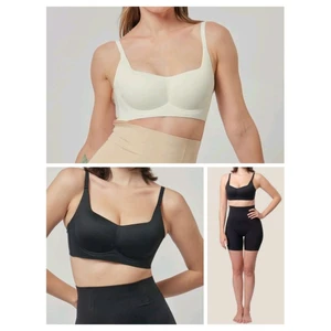 Áo bra/ ngực su mút liền, không gọng dáng cổ thuyền, có đệm Her@h* dư xịn.