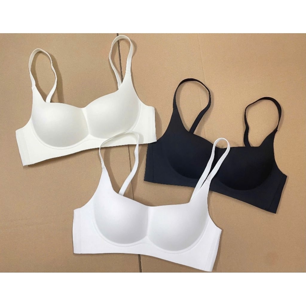(BomoHouse) Áo bra/ ngực su mút liền, không gọng dáng cổ thuyền, có đệm Her@h* dư xịn.
