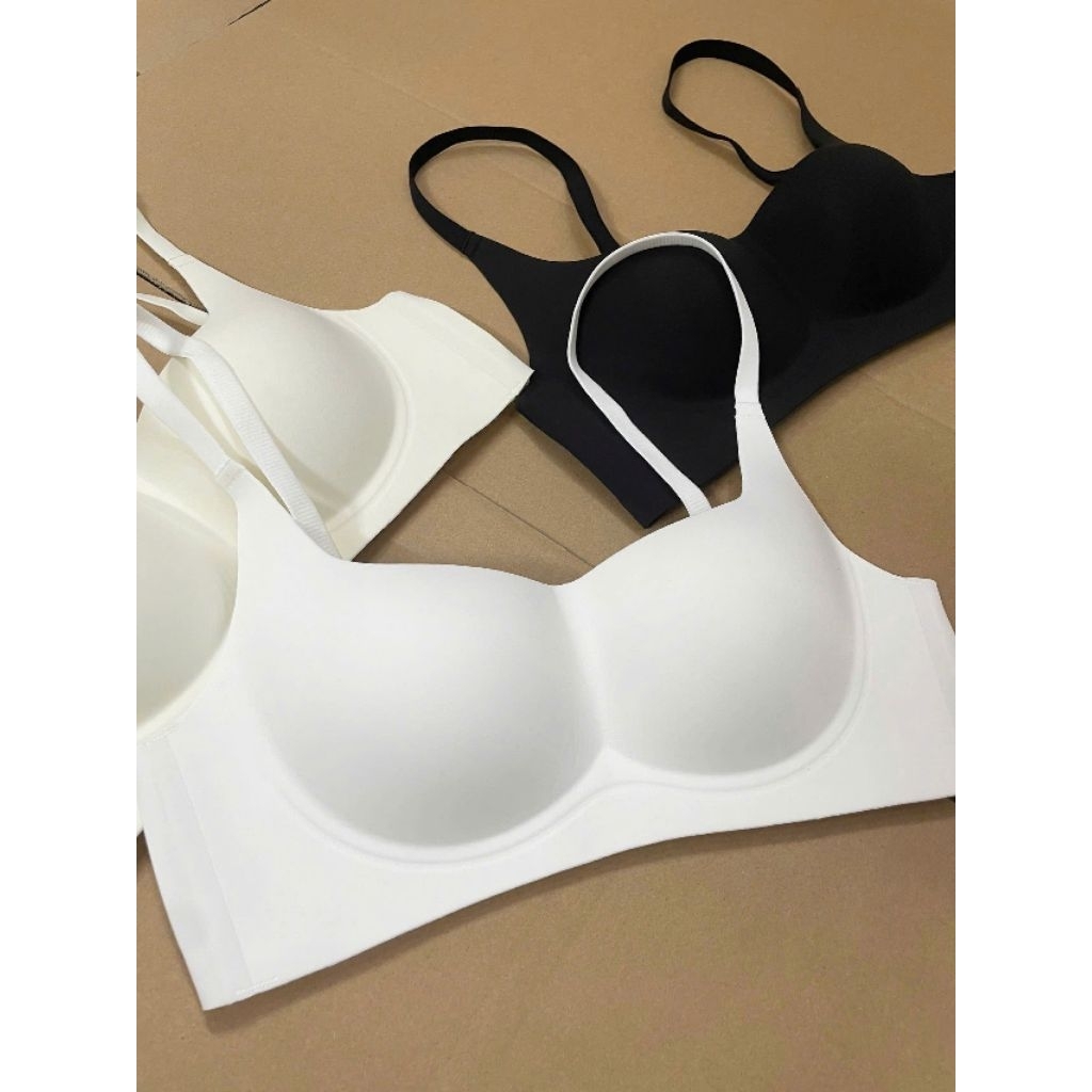 (BomoHouse) Áo bra/ ngực su mút liền, không gọng dáng cổ thuyền, có đệm Her@h* dư xịn.