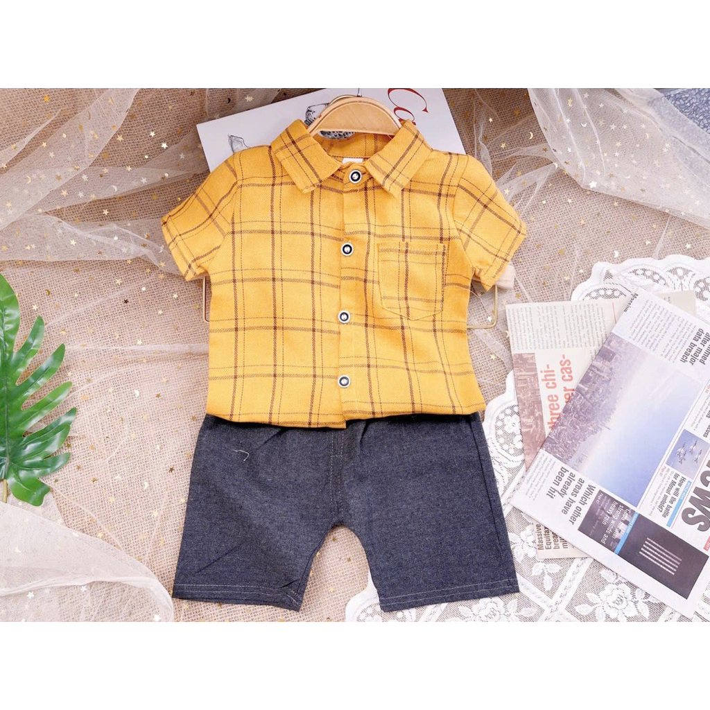 Set bộ quần áo bé trai C6814 kẻ sọc mùa hè thoáng mát size 2-5 tuổi (11-20kg) C1698 F1698 đồ bé trai cao cấp
