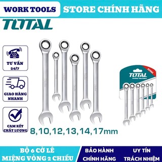 ĐỒ NGHỀ TOTAL Bộ 6 Cờ lê miệng vòng 2 chiều THT102RK566