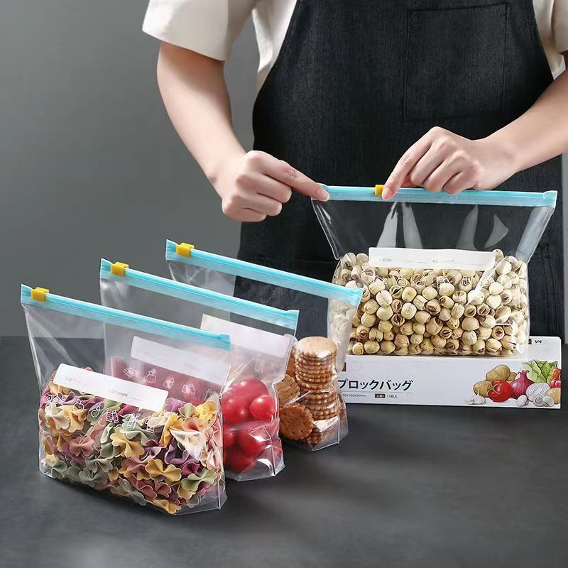Túi Zip Đựng Thực Phẩm Cao Cấp  - Bảo Quản Thức Ăn, Đồ Khô, Đồ Tươi Sống Trong Tủ Lạnh - An Toàn, Tái Sử Dụng
