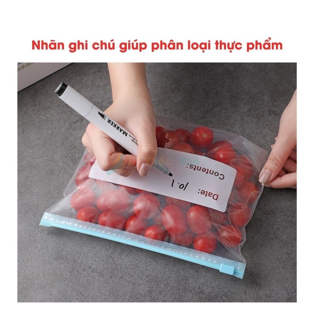 Túi Zip Đựng Thực Phẩm Cao Cấp  - Bảo Quản Thức Ăn, Đồ Khô, Đồ Tươi Sống Trong Tủ Lạnh - An Toàn, Tái Sử Dụng
