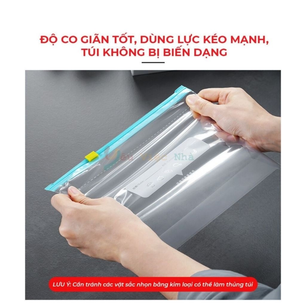 Túi Zip Đựng Thực Phẩm Cao Cấp  - Bảo Quản Thức Ăn, Đồ Khô, Đồ Tươi Sống Trong Tủ Lạnh - An Toàn, Tái Sử Dụng