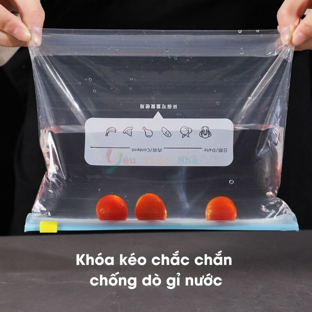 Túi Zip Đựng Thực Phẩm Cao Cấp  - Bảo Quản Thức Ăn, Đồ Khô, Đồ Tươi Sống Trong Tủ Lạnh - An Toàn, Tái Sử Dụng