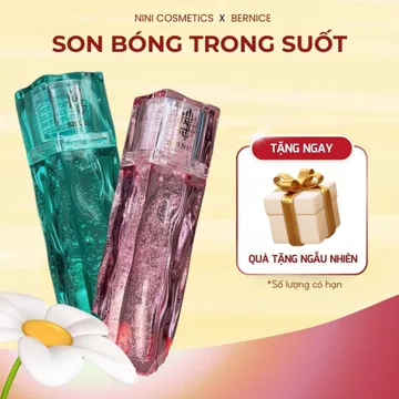 Son bóng Bernice trong suốt, son bóng thủy tinh không màu Babe Sexy căng mọng mượt mà