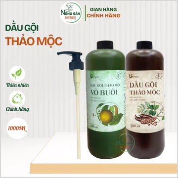 (MẪU MỚI- Tùng xà bông) Dầu gội vỏ bưởi thảo dược1000ml, Dầu gội bồ kết 1000ml thiên nhiên an toàn cho mẹ bầu và trẻ nhỏ