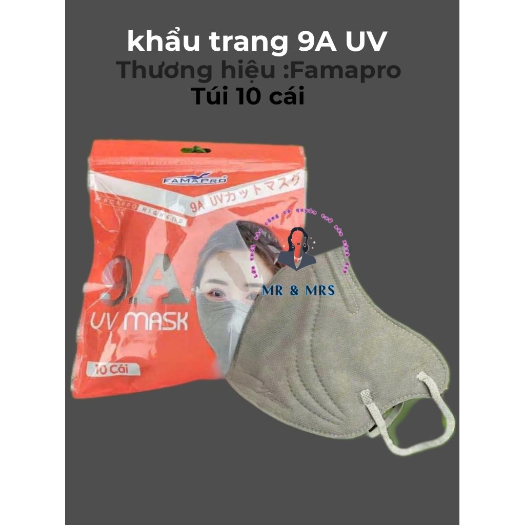 (Set 10c/50c/100) Khẩu Trang 9A UV Mask Famapro - Mr&mrshouse
