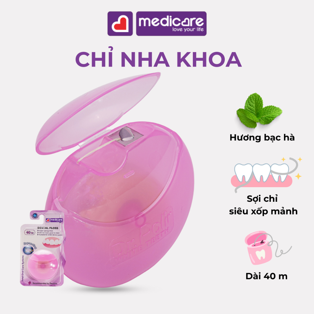 Chỉ nha khoa MEDiCARE hương bạc hà 40M