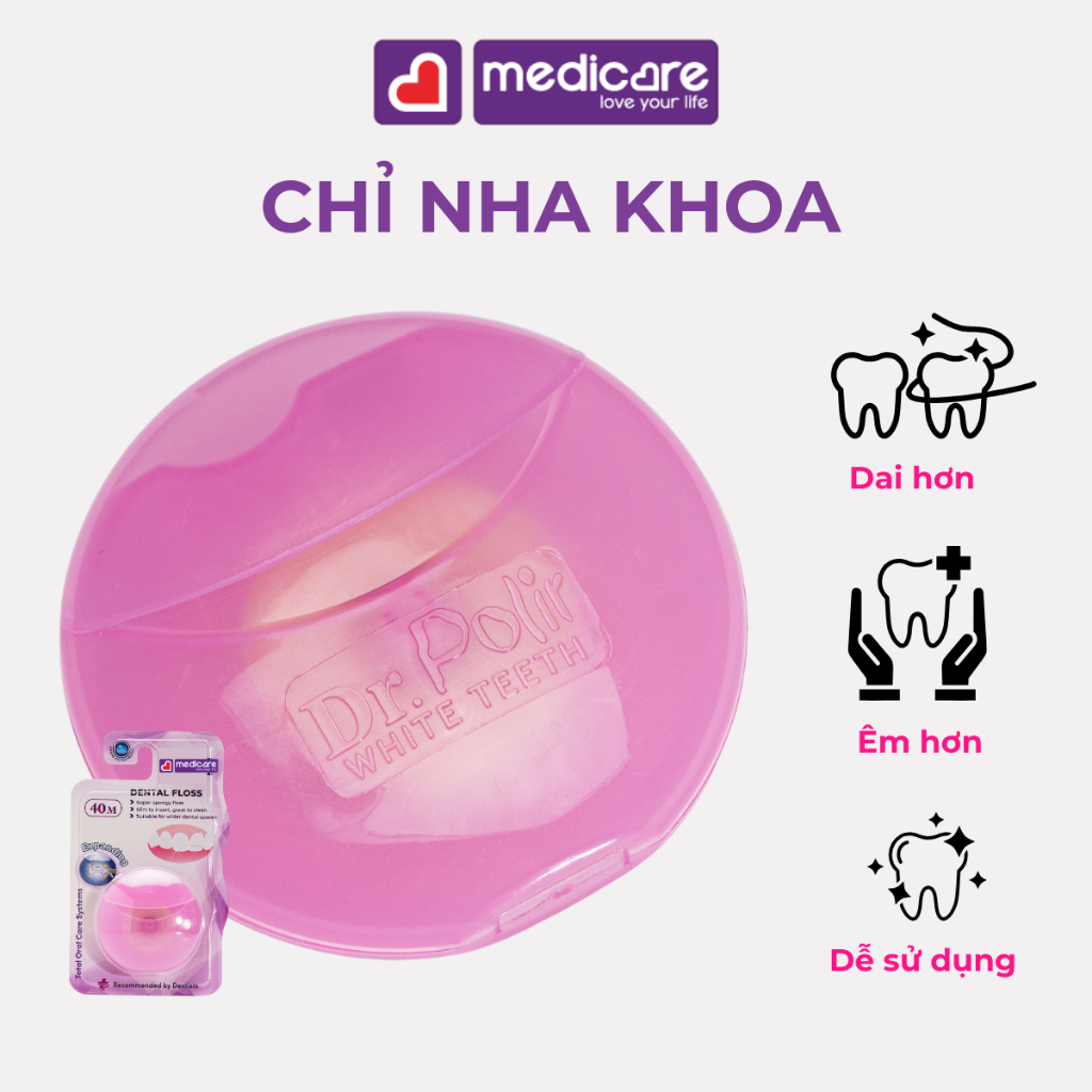 Chỉ nha khoa MEDiCARE hương bạc hà 40M