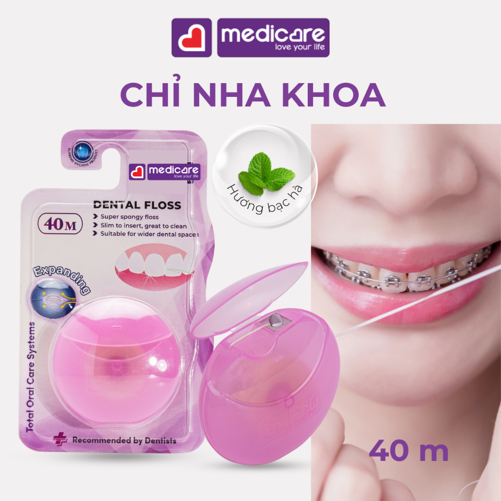 Chỉ nha khoa MEDiCARE hương bạc hà 40M