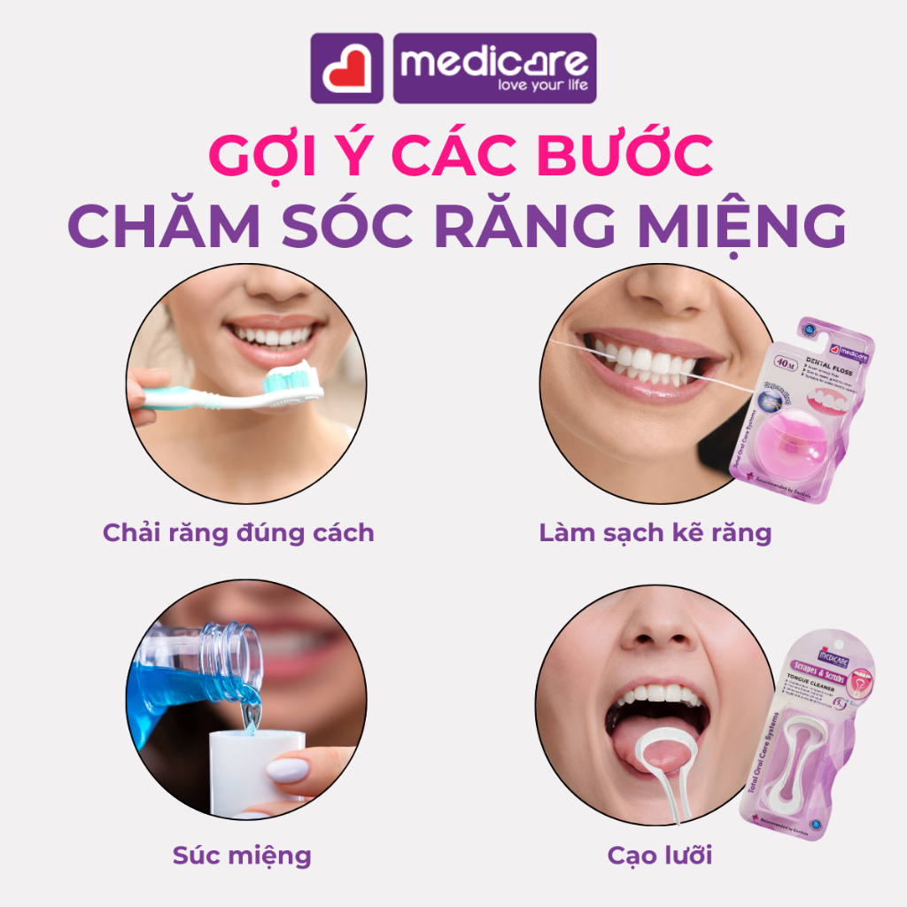 Dụng cụ cạo lưỡi MEDiCARE vỉ 5 cây