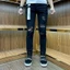 quần Jeans nam đen pơ pồ đen trơn+rách bốn cú tang lụa