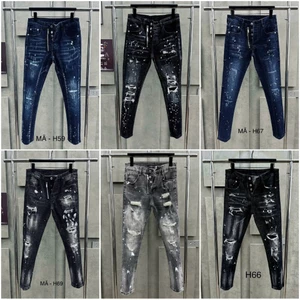 combo quần Jeans nam xanh đen ds khóa lệch có bốn cúc Menswear