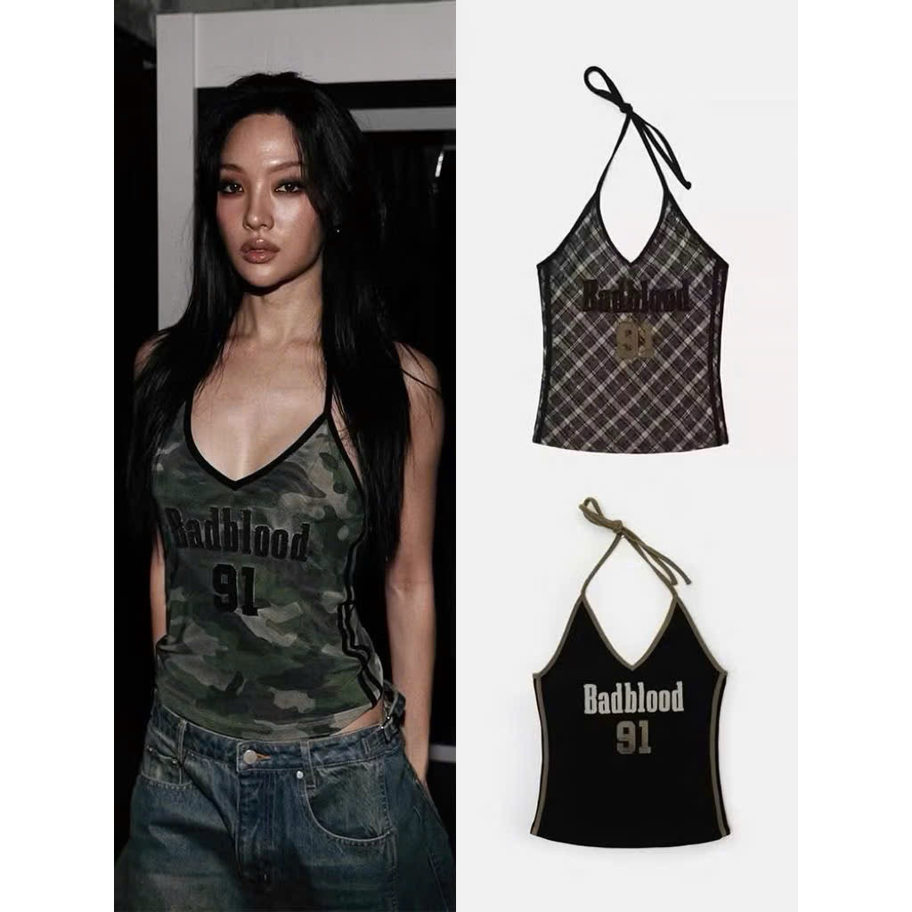 Set quần áo 2 dây buộc cổ Badblood 91