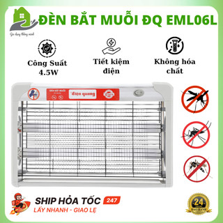 Đèn Bắt Muỗi Điện Quang ĐQ EML06L Chính Hãng Trang Bị 2 Bóng LED,  An Toàn Cho Người Dùng, BH 2 Năm