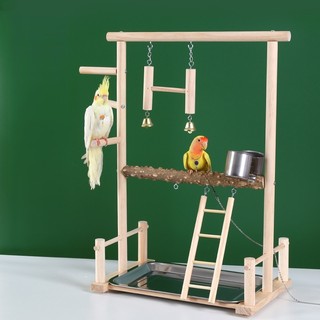 Cầu Đứng Bằng Gỗ Cho Vẹt – Giá Đỡ Vẹt Kèm Phụ Kiện, An Toàn, Dễ Lắp Đặt
