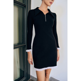Đầm Ngắn Elegant Flare Zip , Chất Vải Thun Cotton Thoải Mái , WDN135 SOME HOW STORE