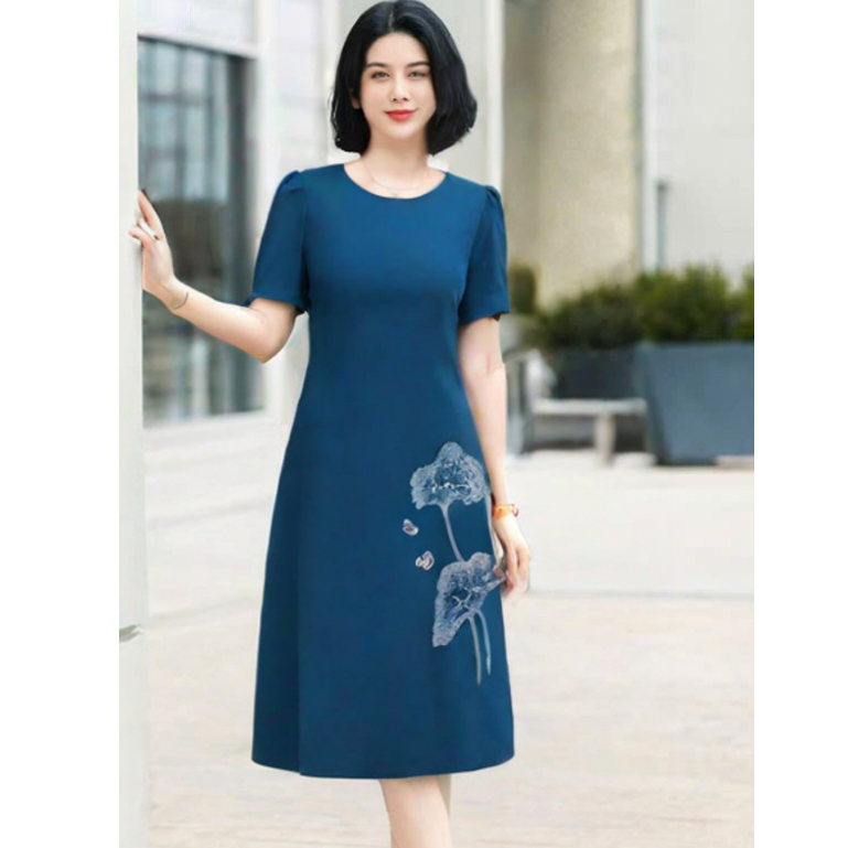 Đầm dự tiệc Trung niên-Đầm Thêu  kim sa phale