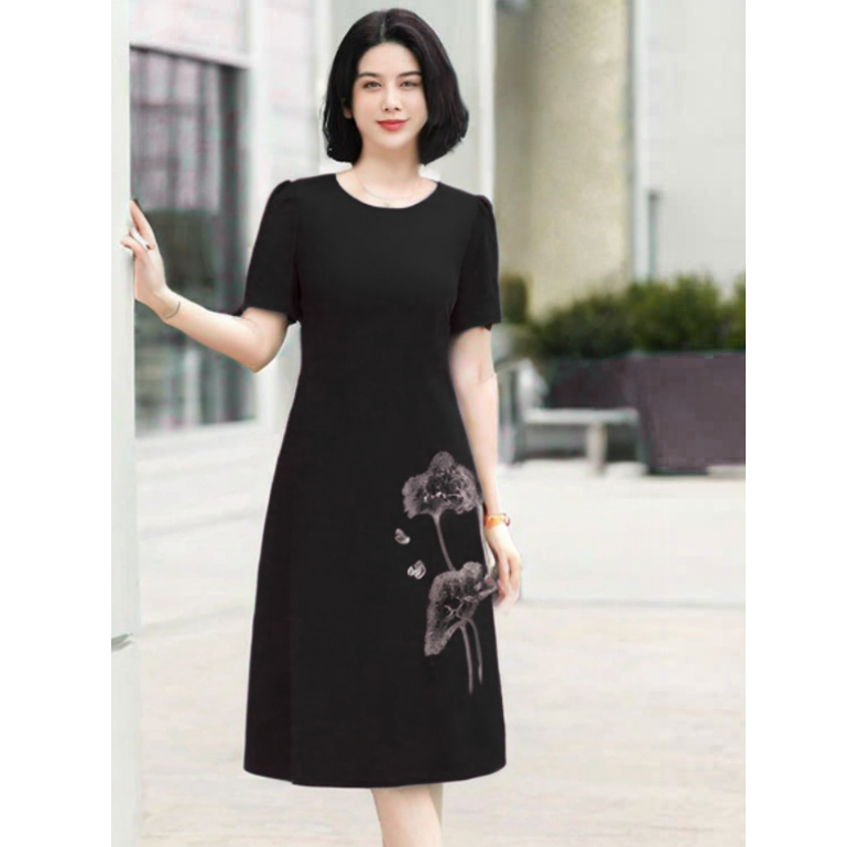 Đầm dự tiệc Trung niên-Đầm Thêu  kim sa phale