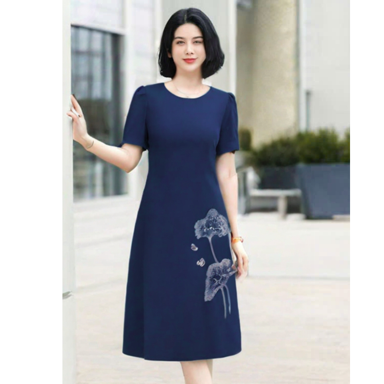 Đầm dự tiệc Trung niên-Đầm Thêu  kim sa phale