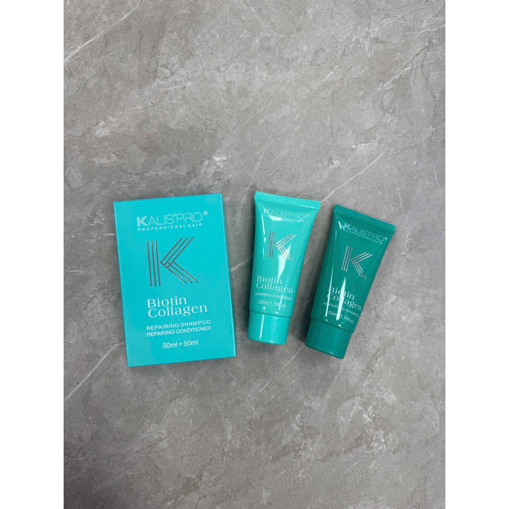 Dầu Gội Biotin Collagen Kalispro 50ml/ tuyp Kit du lịch
