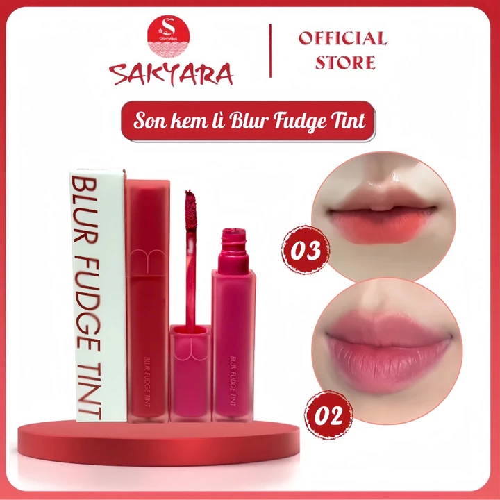 Son Kem Lì Romand Blur Fudge Tint hiệu ứng blur tint, làm đầy rãnh môi và che khuyết điểm môi thâm