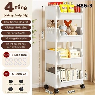 [Cào là có quà]Kệ Nhựa Đa Năng 3–5 Tầng Có Bánh Xe Kệ Đựng Đồ Nhà Bếp  Phòng Ngủ