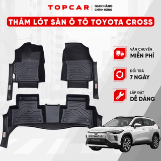 Thảm lót sàn ô tô TOYOTA COROLLA CROSS TOPCAR chất liệu nhựa TPE nguyên sinh cao cấp không chứa chất độc hại