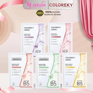 COMBO 3 Hộp 3 Màu Mặt Nạ Giấy COLORKEY LUMINOUS Vitamin B5 Cấp Ẩm Cho Da
