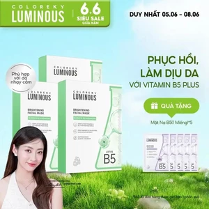 Hộp 10 Miếng Mặt Nạ Giấy Cấp Ẩm Luminous Vitamin B5 Facial Mask 25ml x 10Miếng Hàng Nội Địa Trung