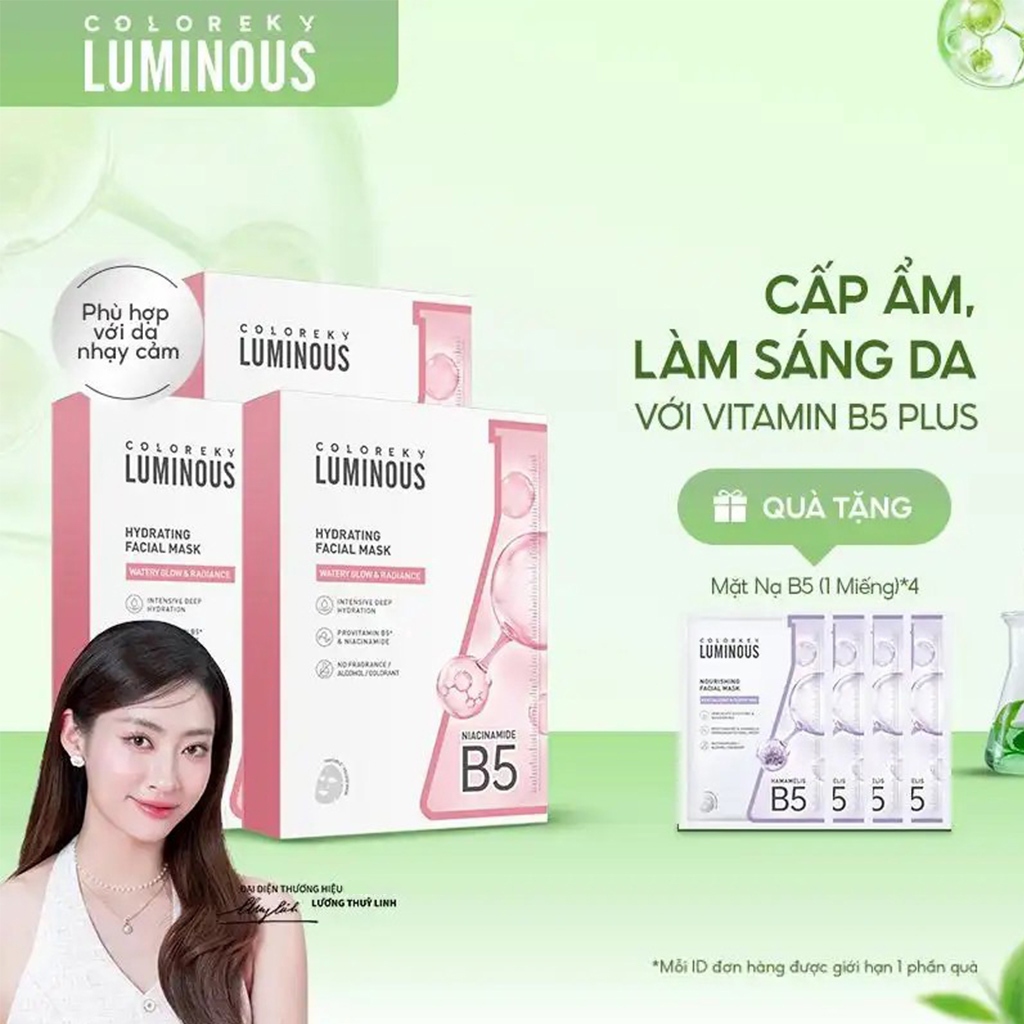 Combo 10 Miếng Mặt Nạ 25ml x 10 miếng Glam Beautique da dầu mụn b5 dưỡng trắng cho ẩn thạch dermaxi