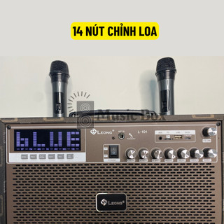Loa Kéo Xách Tay LEONG L101 Tặng Kèm Micro Hát Karaoke Bass 20 Và Âm Thanh Trung Thực.