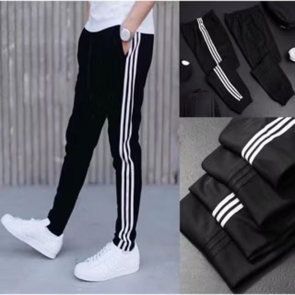 Quần dài thể thao nam 3 sọc nhiều màu, quần jogger chất dày dặn co dãn vận động tập gym
