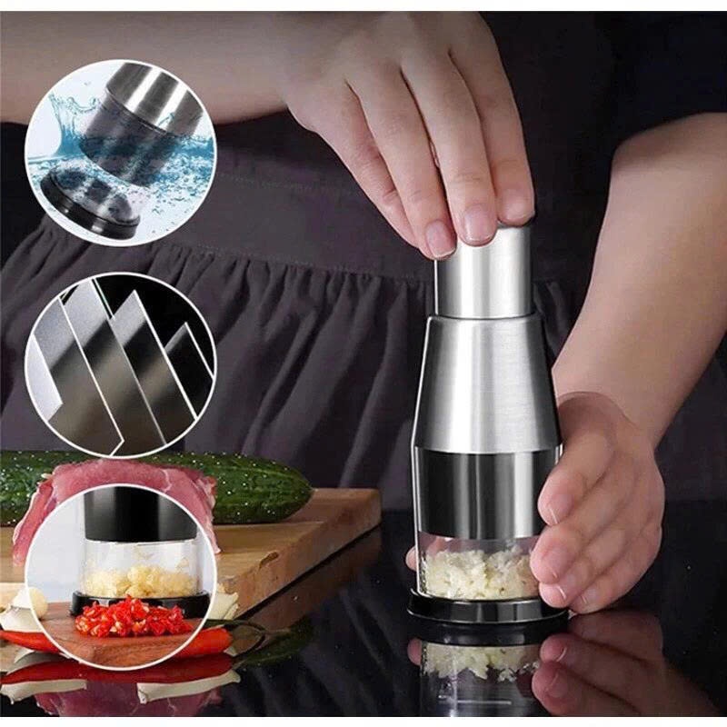 Dụng Cụ Dằm Tỏi Ớt Inox Không Gỉ- Dụng Cụ Nghiền Tỏi, Băm Tỏi Ớt Băm Hành Bằng Tay Tiện Lợi DASEP