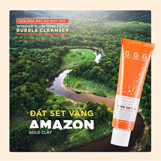Sữa Rửa Mặt Thải Độc, Sạch Mụn Trắng Da GGG Wonder Glow Pore Detox Bubble Cleanser 50gr