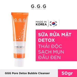 Sữa Rửa Mặt Thải Độc, Sạch Mụn Trắng Da GGG Wonder Glow Pore Detox Bubble Cleanser 50gr