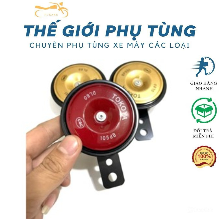 Còi/ Kèn xe máy âm thanh lớn 105db TOKOYA chống thấm nước 12V