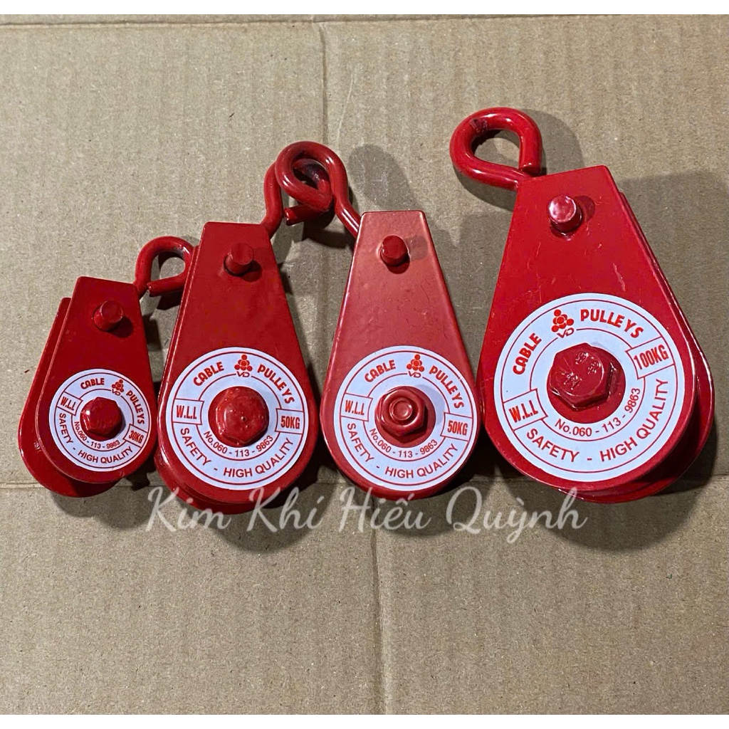 Ròng rọc kéo, móc treo ròng rọc kéo cáp 30kg, 50kg, 100kg, 200kg, 300kg ...