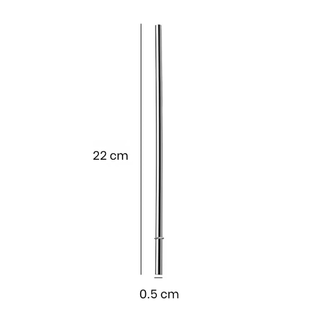 Ống hút inox 304  thẳng 6mm 8mm ngắn 16cm dài 30cm