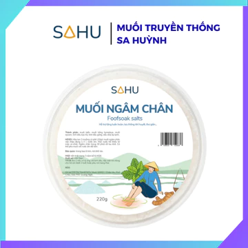 Muối ngâm chân Sahu thải độc, thư giãn, giảm căng thẳng, hỗ trợ giảm đau nhức chân, giảm hôi chân