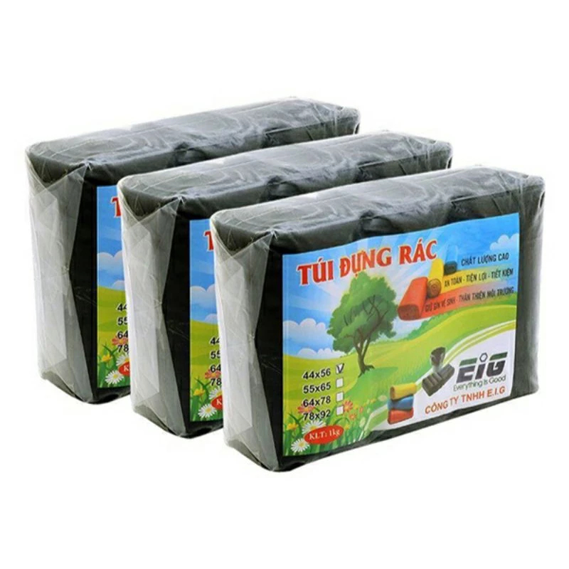 [ 1kg/Bịch ] Bịch 3 Cuộn Túi Đựng Rác Tự Phân Hủy EIG | Shopee Việt Nam