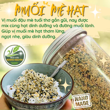 Muối Mè Hạt Dinh Dưỡng Healthy - Muối Mè Hương Nguyên Hỗ Trợ Ăn Kiêng, Ăn Eatclean- Hủ 200g,500gr