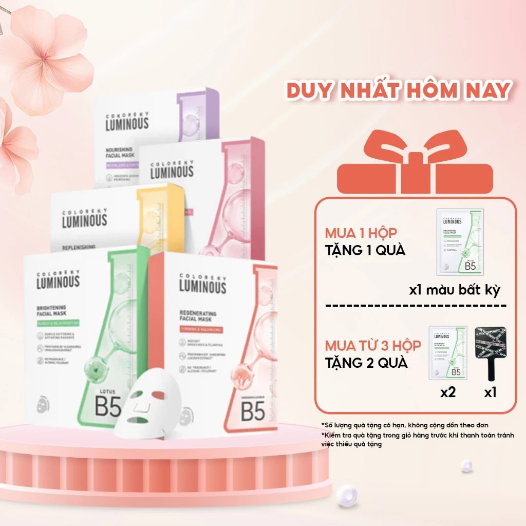 1 Hộp 10 Miếng Mặt Nạ Giấy  LUMINOUS B5 Hỗ Trợ Phục Hồi 25ml/miếng - myphamminhchau